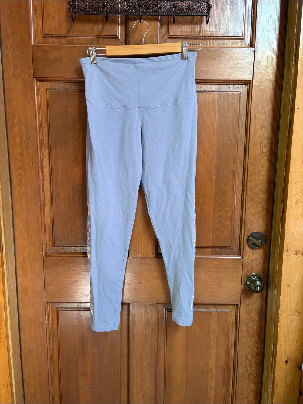 YUMMIE High-Waist Light Blue Women's Leggings Size Large